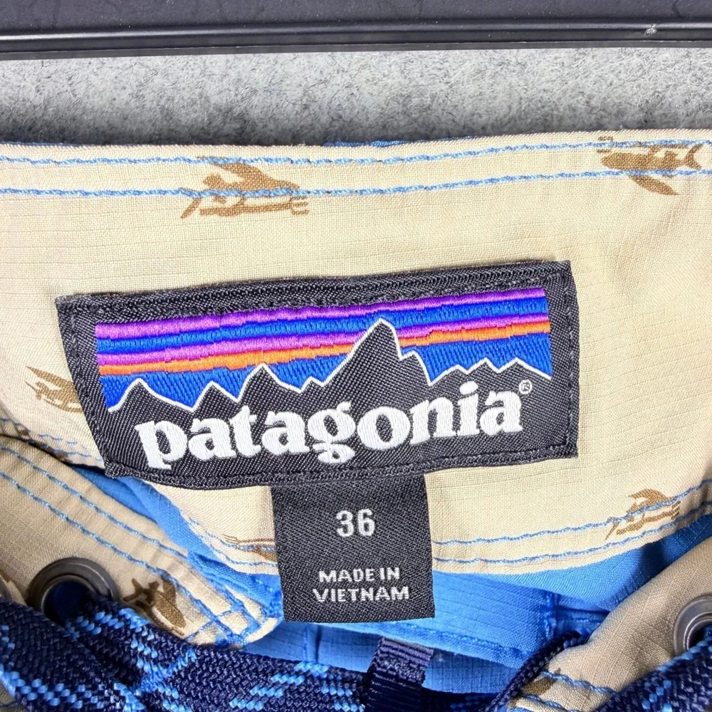 Patagonia Board Shorts Mens 36 Stretch Lightweight Blue 86690